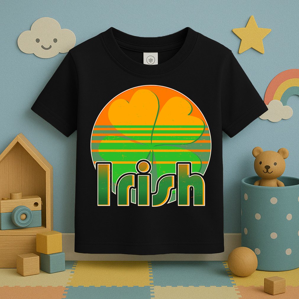 Retro Irish Shamrock Emblem Toddler T-Shirt