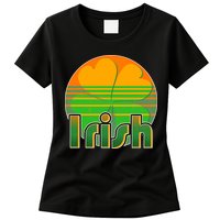 Retro Irish Shamrock Emblem Womens T-Shirt