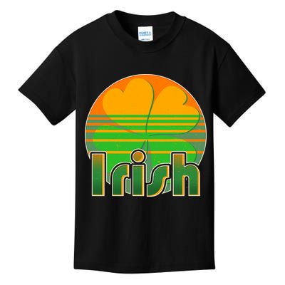 Retro Irish Shamrock Emblem Kids T-Shirt