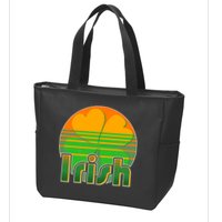 Retro Irish Shamrock Emblem Zip Tote Bag