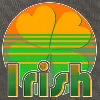 Retro Irish Shamrock Emblem Cotton Canvas Backpack
