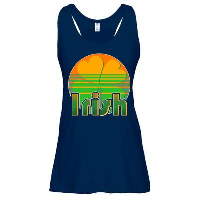 Retro Irish Shamrock Emblem Ladies Essential Flowy Tank