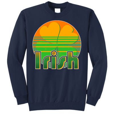 Retro Irish Shamrock Emblem Tall Sweatshirt