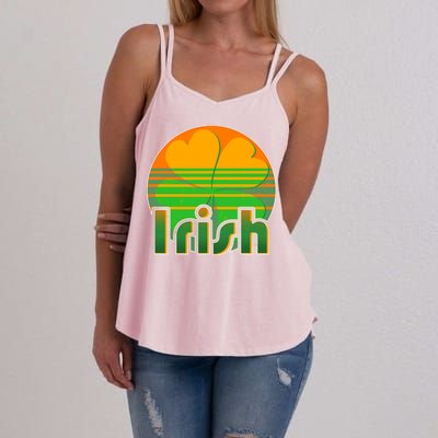 Retro Irish Shamrock Emblem Women's Strappy Tank