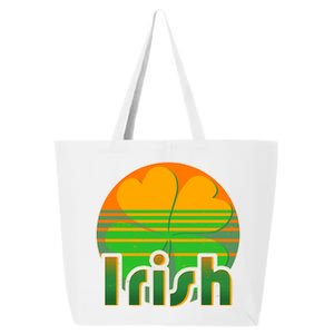 Retro Irish Shamrock Emblem 25L Jumbo Tote