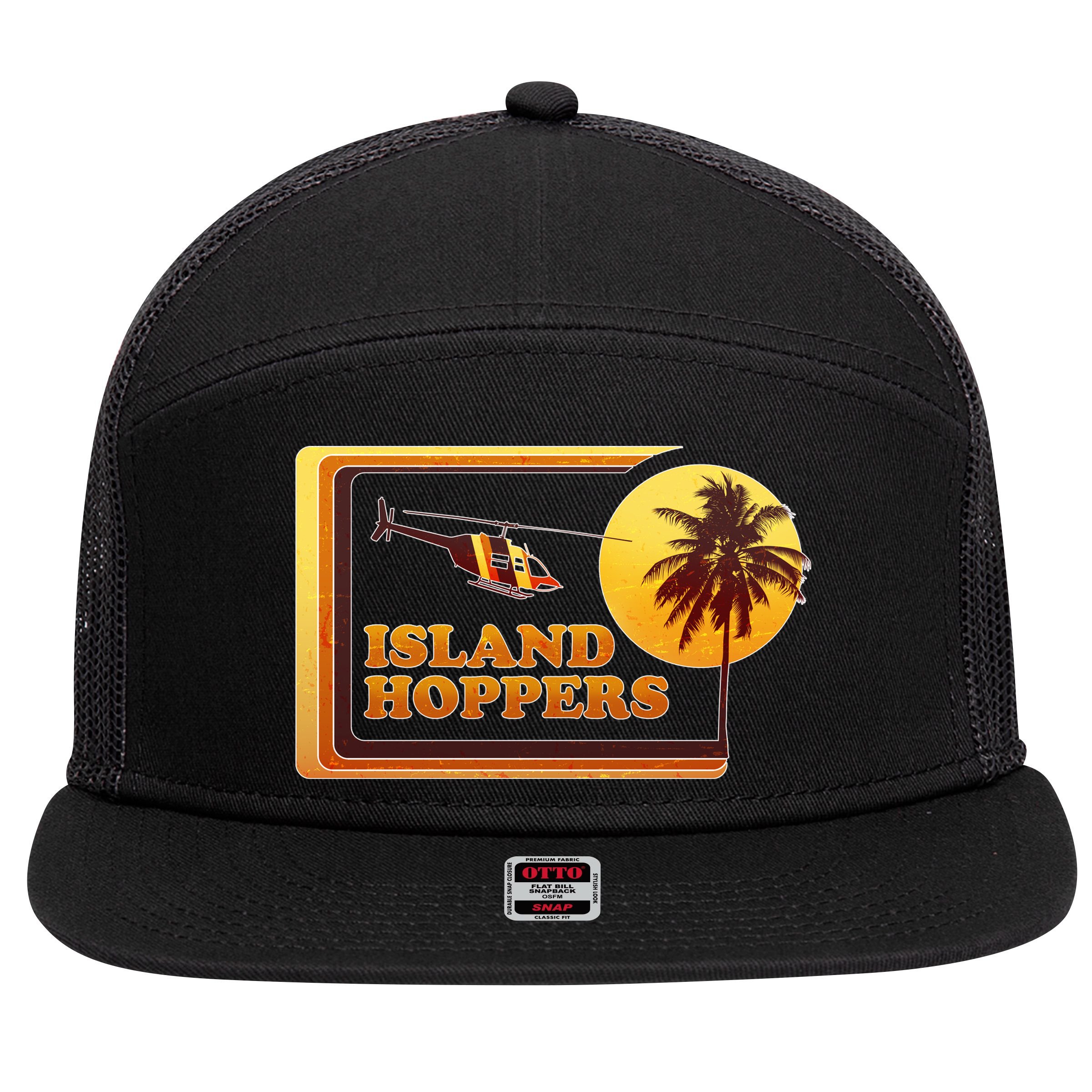 Retro Island Hoppers  7 Panel Mesh Trucker Snapback Hat