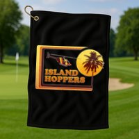 Retro Island Hoppers  Golf Towel