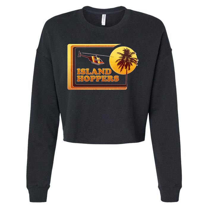 Retro Island Hoppers  Cropped Pullover Crew