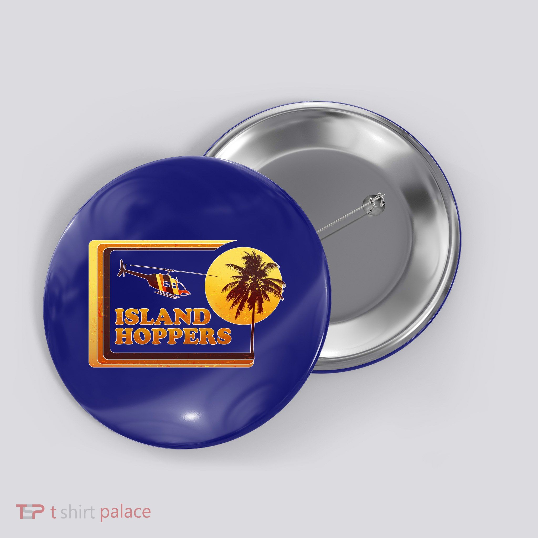 Retro Island Hoppers  Button
