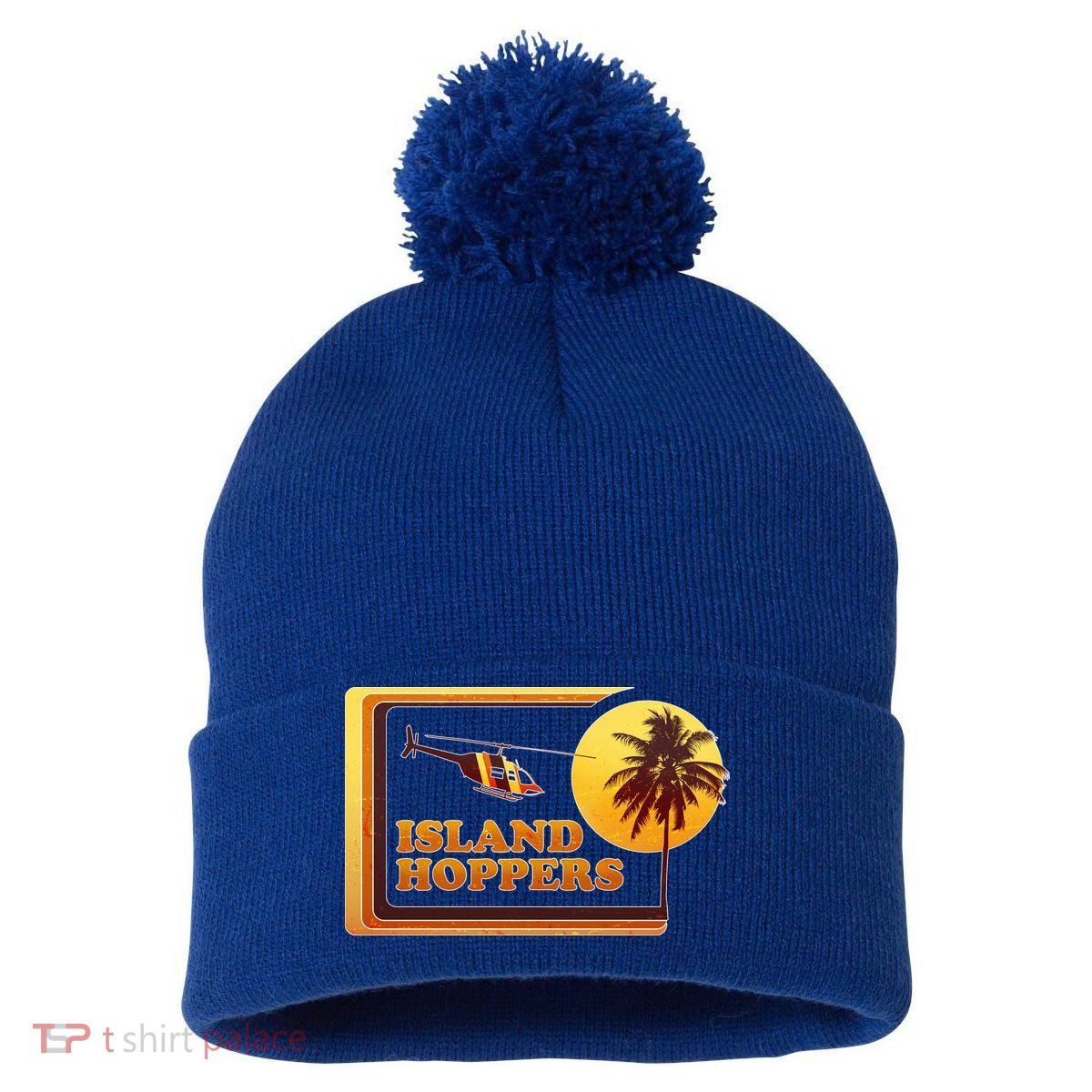 Retro Island Hoppers  Pom Pom 12in Knit Beanie