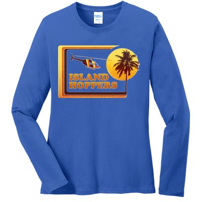 Retro Island Hoppers  Ladies Long Sleeve Shirt