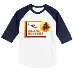 Retro Island Hoppers  Baseball Sleeve Shirt