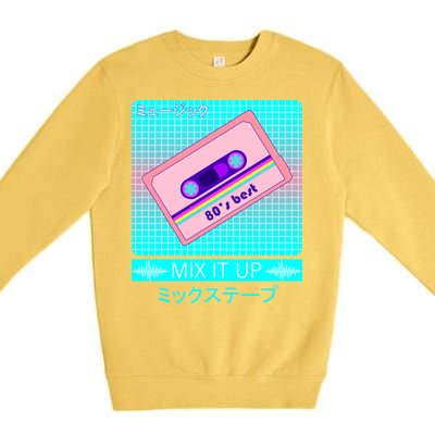 Retro Japanese Vaporwave Mix Tape Premium Crewneck Sweatshirt