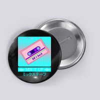 Retro Japanese Vaporwave Mix Tape Button