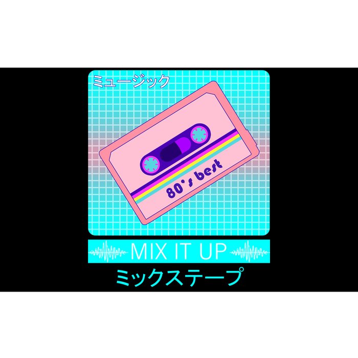 Retro Japanese Vaporwave Mix Tape Bumper Sticker