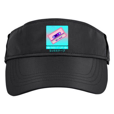 Retro Japanese Vaporwave Mix Tape Adult Drive Performance Visor