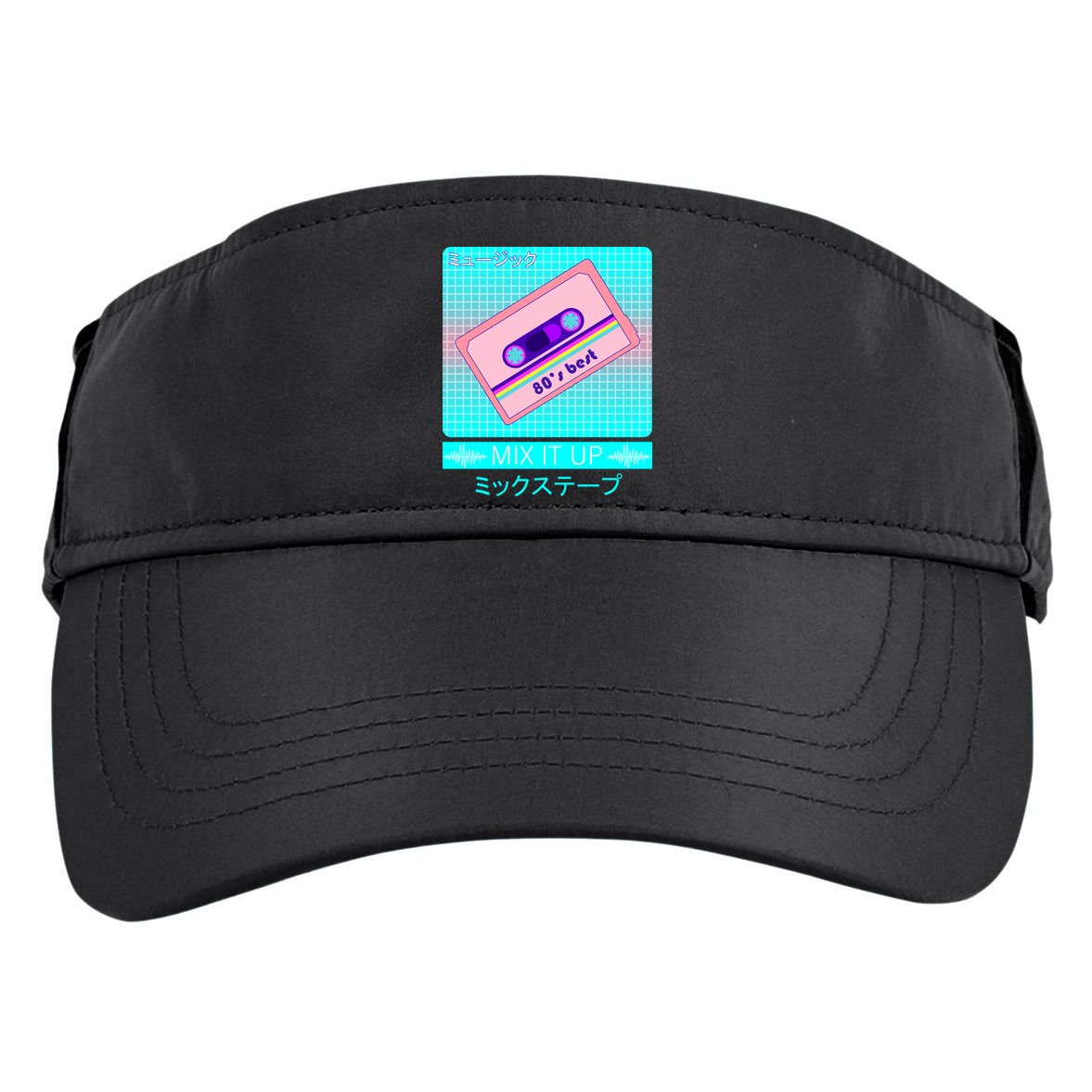 Retro Japanese Vaporwave Mix Tape Adult Drive Performance Visor