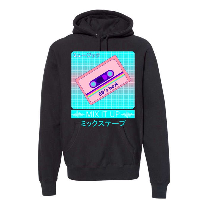 Retro Japanese Vaporwave Mix Tape Premium Hoodie