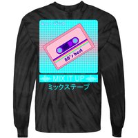 Retro Japanese Vaporwave Mix Tape Tie-Dye Long Sleeve Shirt