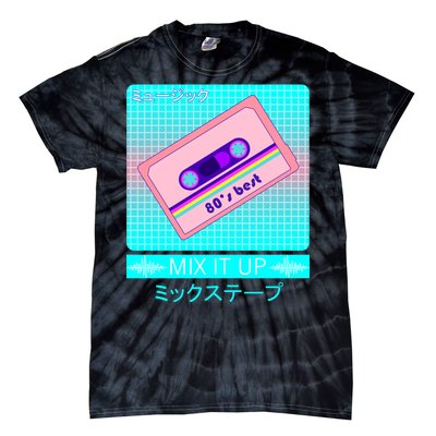 Retro Japanese Vaporwave Mix Tape Tie-Dye T-Shirt