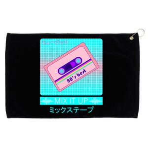 Retro Japanese Vaporwave Mix Tape Grommeted Golf Towel