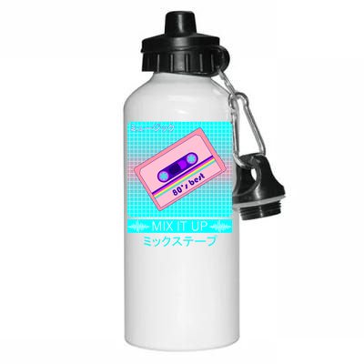 Retro Japanese Vaporwave Mix Tape Aluminum Water Bottle