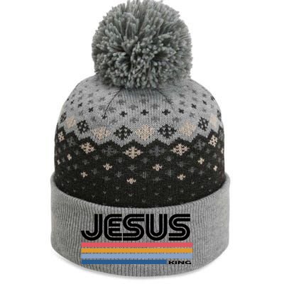 Retro Jesus King The Baniff Cuffed Pom Beanie