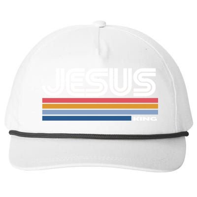 Retro Jesus King Snapback Five-Panel Rope Hat