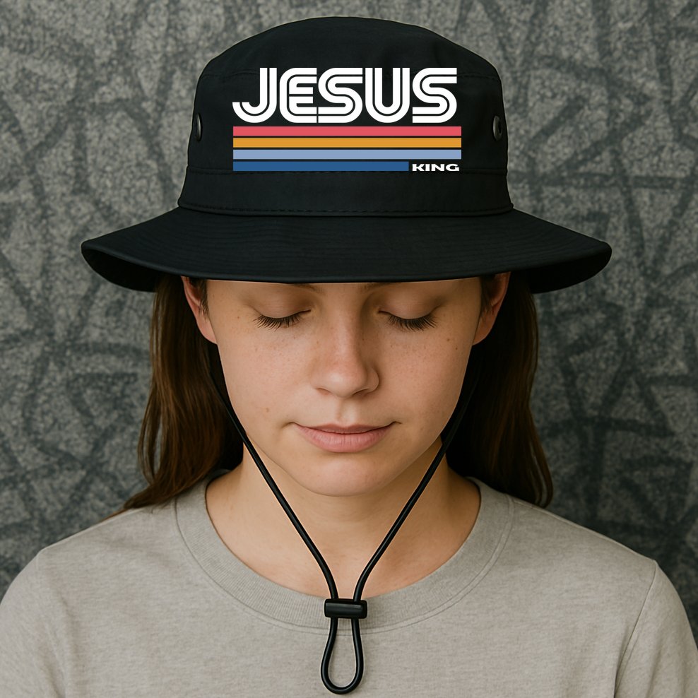 Retro Jesus King Bucket Hat