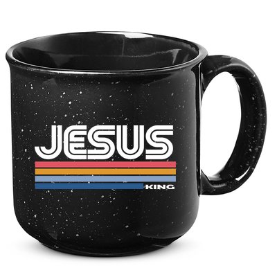 Retro Jesus King 15oz Campfire Ceramic Mug