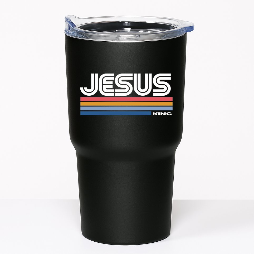 Retro Jesus King Tumbler