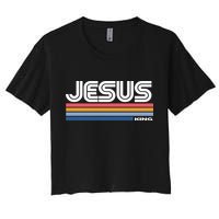 Retro Jesus King Crop Top