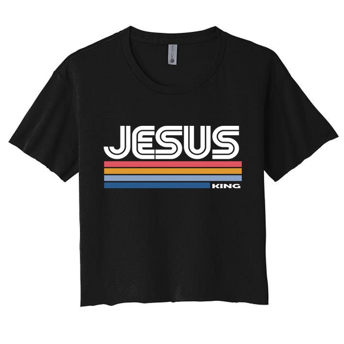 Retro Jesus King Crop Top
