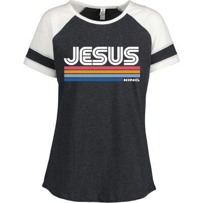 Retro Jesus King Enza Ladies Jersey Colorblock Tee