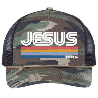 Retro Jesus King Retro Rope Trucker Hat Cap