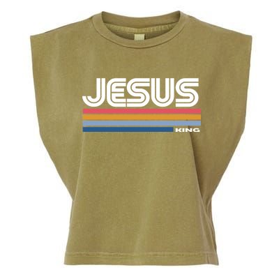 Retro Jesus King Garment-Dyed Women's Muscle Tee