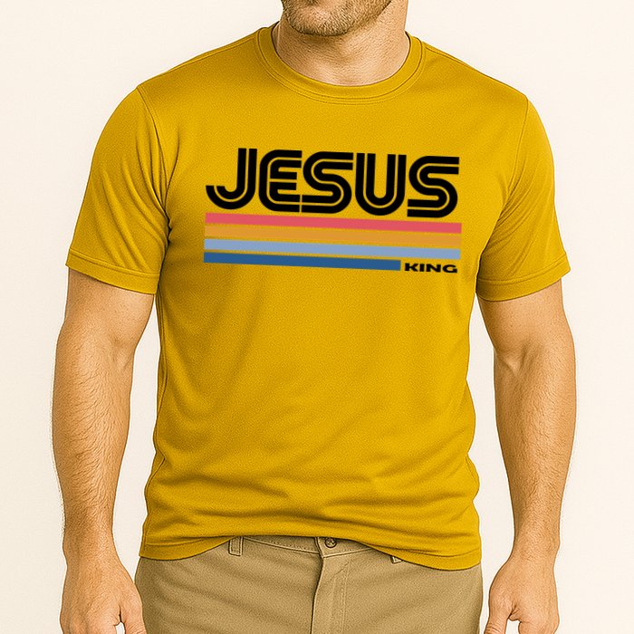Retro Jesus King Cooling Performance Crew T-Shirt