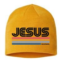 Retro Jesus King Sustainable Beanie