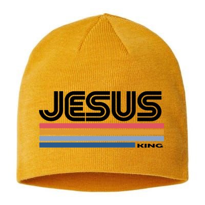 Retro Jesus King Sustainable Beanie