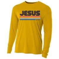 Retro Jesus King Cooling Performance Long Sleeve Crew