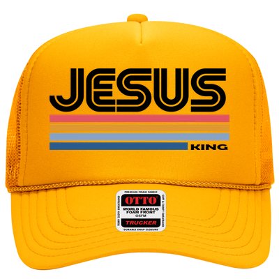 Retro Jesus King Trucker Hat