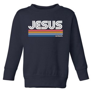 Retro Jesus King Toddler Sweatshirt