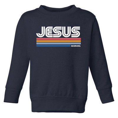 Retro Jesus King Toddler Sweatshirt