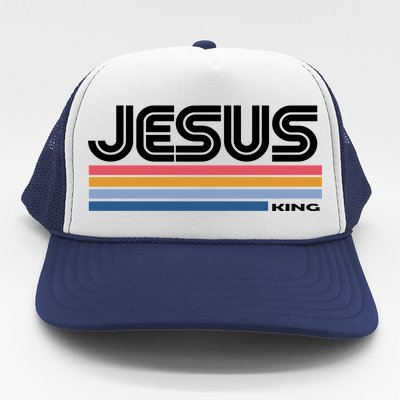 Retro Jesus King Trucker Hat