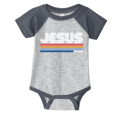 Retro Jesus King Infant Baby Jersey Bodysuit