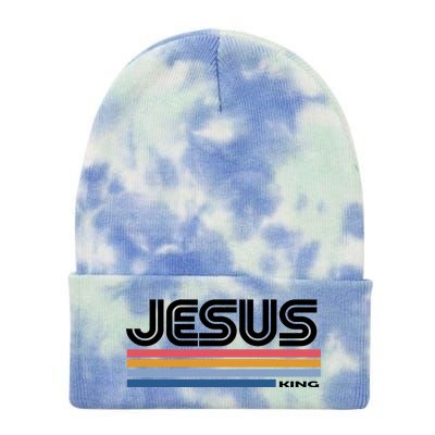 Retro Jesus King Tie Dye 12in Knit Beanie