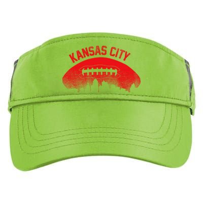 Retro Kansas City Football Skyline Adult Drive Performance Visor