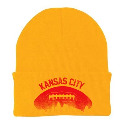 Retro Kansas City Football Skyline Knit Cap Winter Beanie