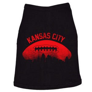 Retro Kansas City Football Skyline Doggie Tank