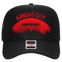 Retro Kansas City Football Skyline High Crown Mesh Back Trucker Hat